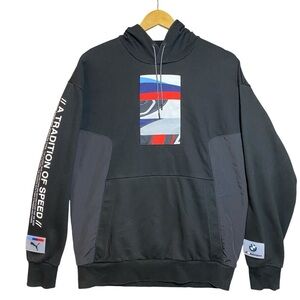 Puma BMW Motorsport Black Hoodie Mens Large A Tradition of Speed Blokecore
